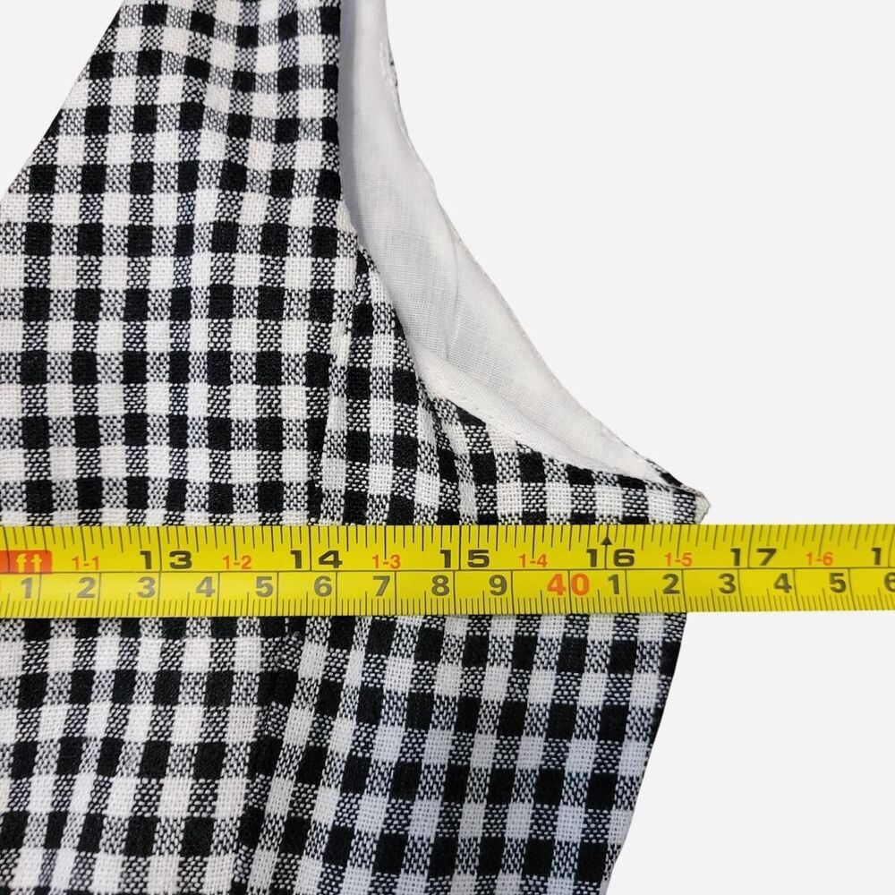 Bailey 44 Gingham Linen Blend Fit & Flare pockets cottagecore preppy euro summer - Picture 6 of 8